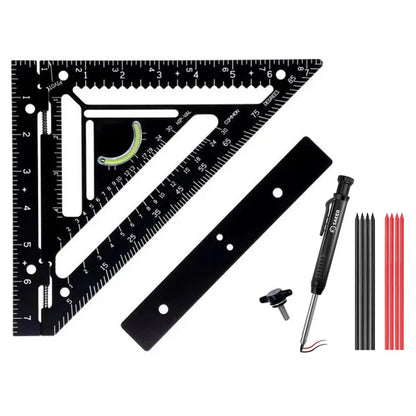 Accurate Rafter Square Tool with Level and Marking Guide