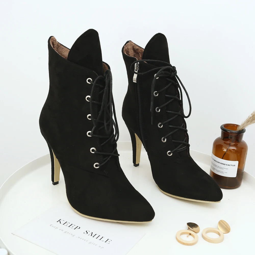 Animal Print Ankle High Heel Shoes