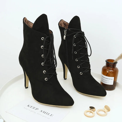 Animal Print Ankle High Heel Shoes