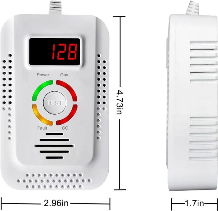 Accurate Home CO Detector with Digital LED Display - Pexav