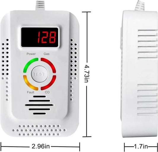 Accurate Home CO Detector with Digital LED Display - Pexav
