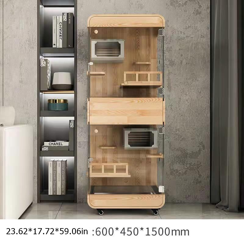 Spacious Clear Wooden Pet Shelter