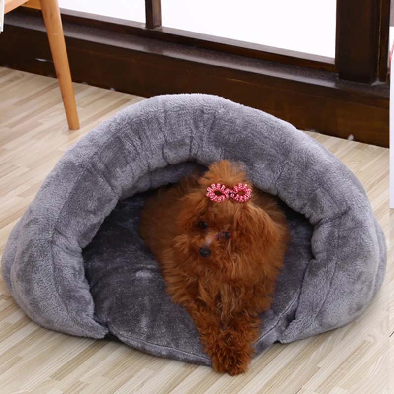 Calming Cave Dog Bed - CozyCave Retreat-Brown-Nora Luxe