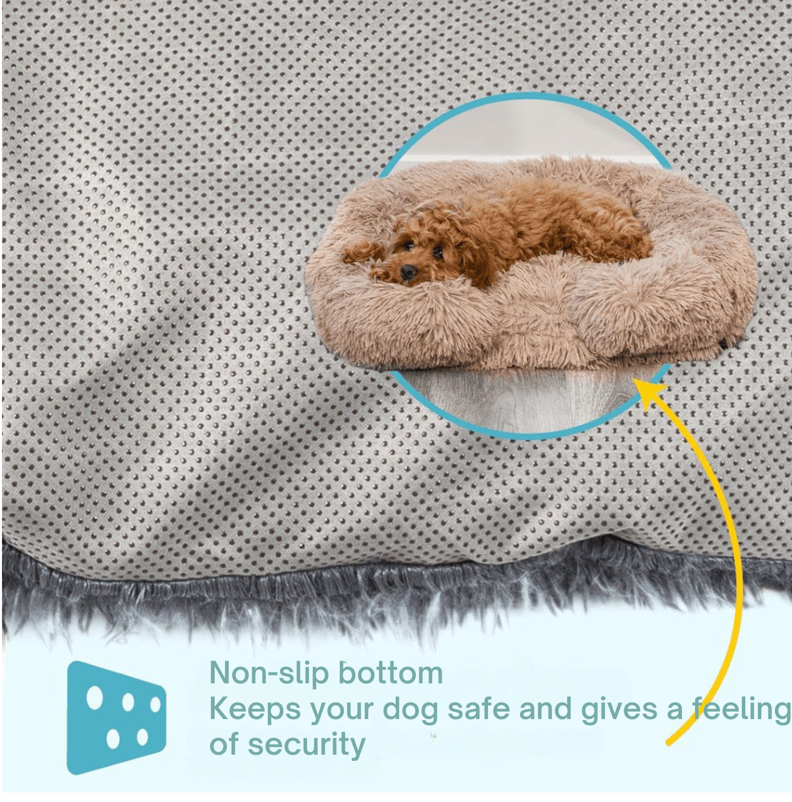 Calming Dog Bed with Memory Foam - Charlie-Anthracite-S-Nora Luxe