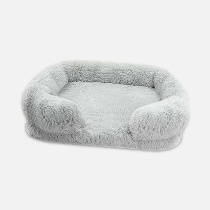 Calming Dog Bed with Memory Foam - Charlie-Light Gray-S-Nora Luxe