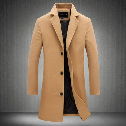 Warm Wool Mens Winter Overcoat