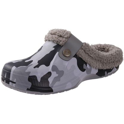 Warm Fuzzy Stone Clog Slippers