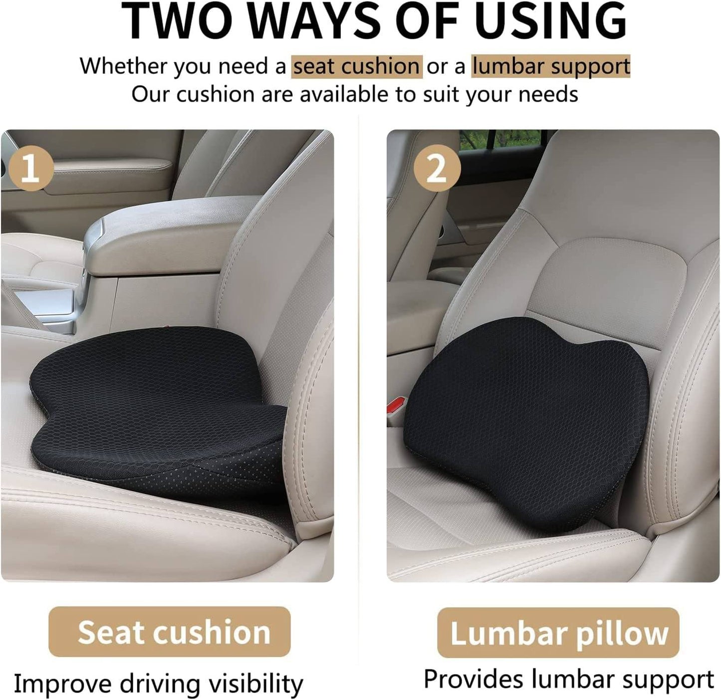 Comfortable Car Booster Cushion For Drivers