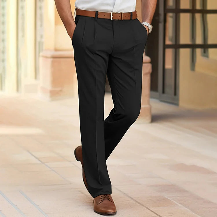 Casual Business Men's Trousers - Luca-Black-XS-Nora Luxe