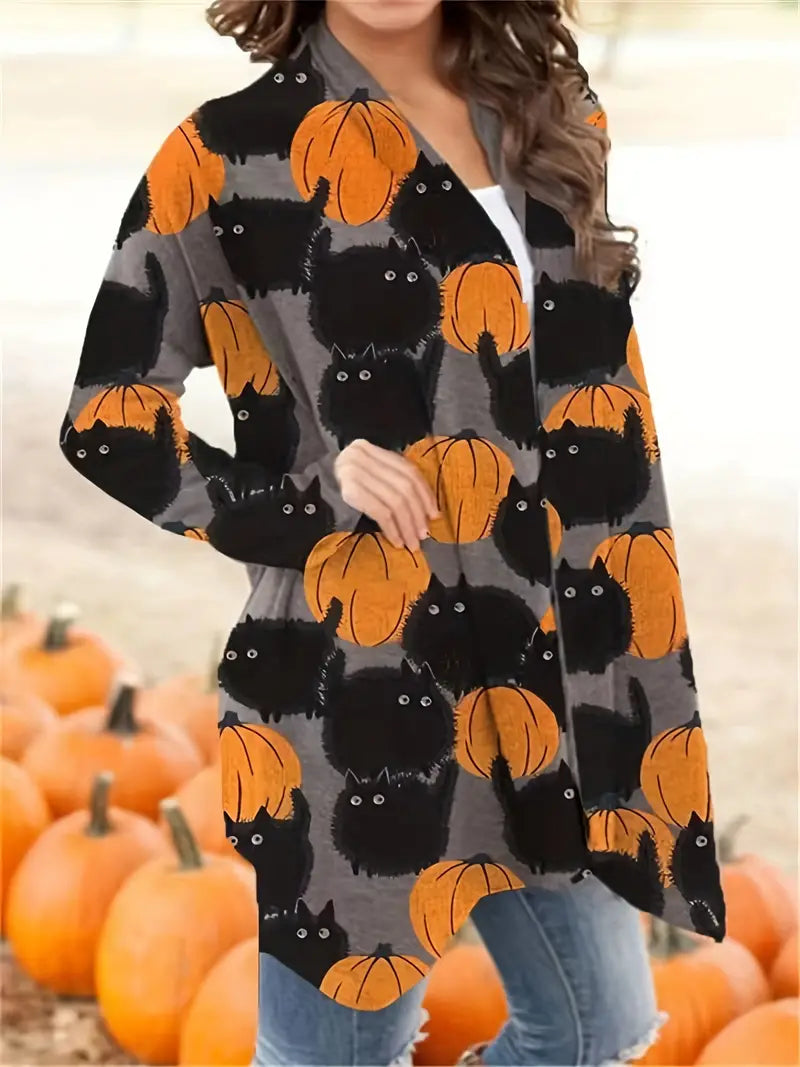 Spooky Autumn Pumpkin Women's Vest - Pexav