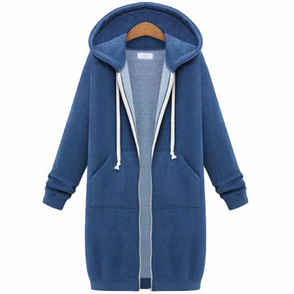 Casual Lang Women's Jacket - CozyZip-Blue-M-Nora Luxe