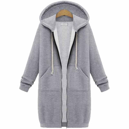 Casual Lang Women's Jacket - CozyZip-Gray-M-Nora Luxe