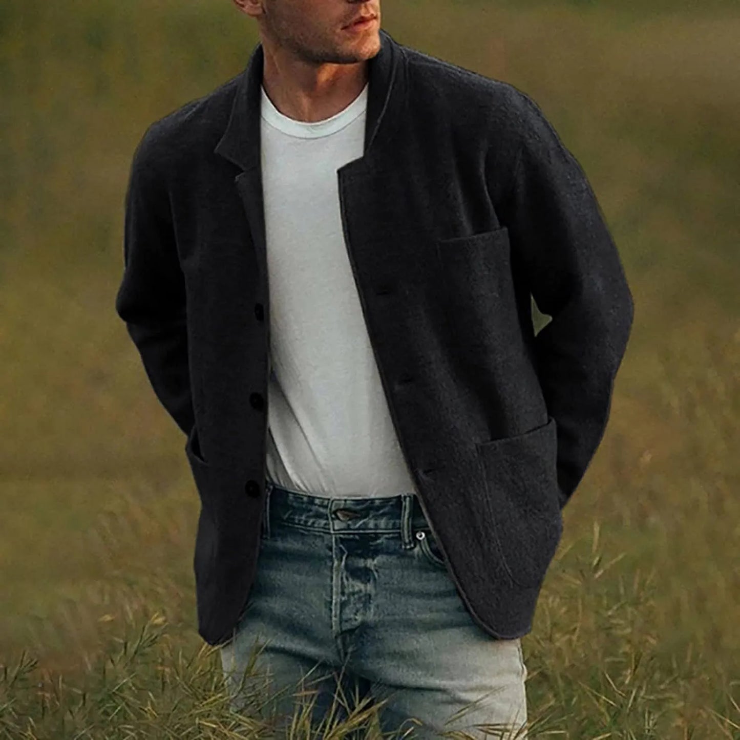 Casual Men's Blazer - Dante-Black-S-Nora Luxe
