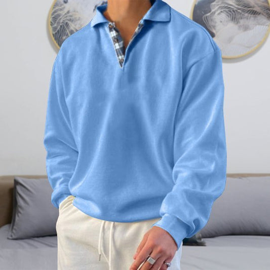 Relaxed Fit Men's Polo Jumper - Pexav