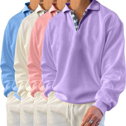 Casual Men's Polo Sweater - Oliver-White-S-Nora Luxe