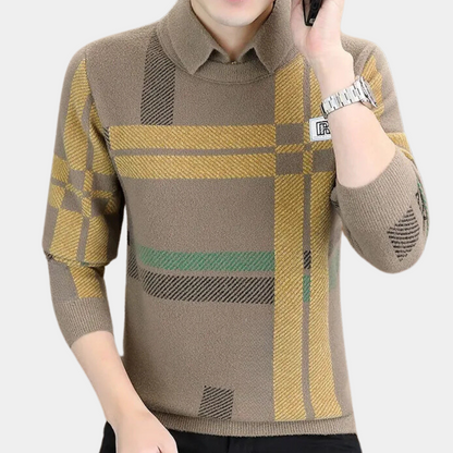 Casual Men's Sweater with Timeless Design - Otis-Black-S-Nora Luxe