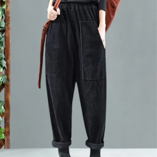 Comfortable Stretch Velvet Pants for Women - Pexav