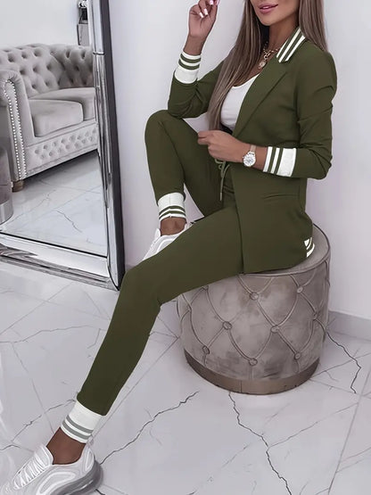 Casual Streetwear Striped Set - Sophie-Pink-M-Nora Luxe