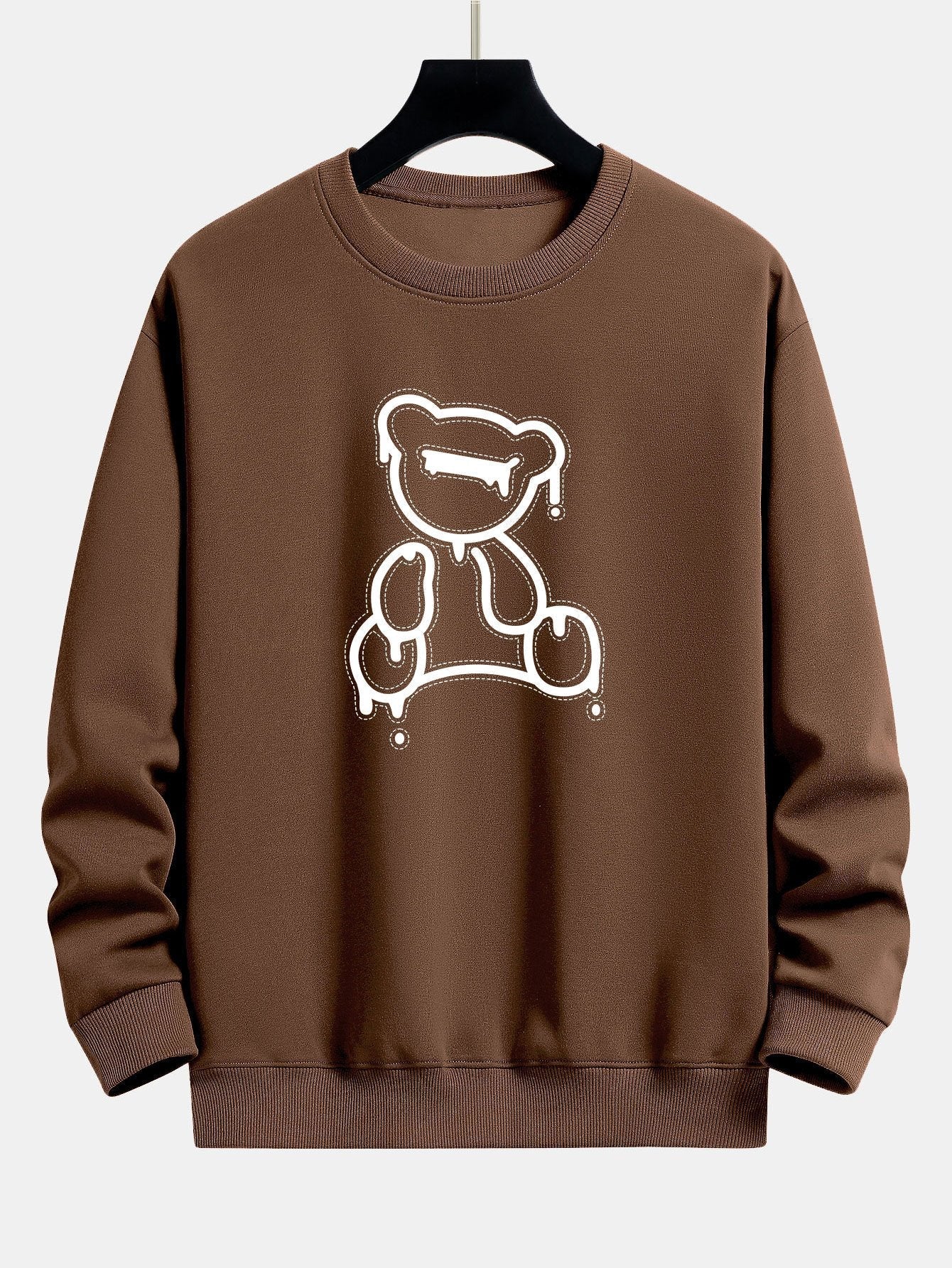 Casual Sweatshirt - BearLine-Coffee-S-Nora Luxe
