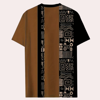 Casual T-Shirt with Color Blocks for Men - Milo-S-Nora Luxe
