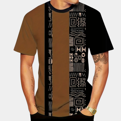 Casual T-Shirt with Color Blocks for Men - Milo-S-Nora Luxe