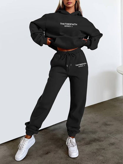 Comfy Women's Jogger and Hoodie Set - Pexav