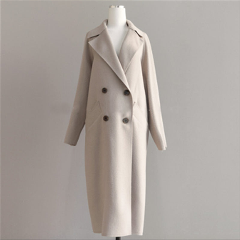Casual Wool Ladies Jacket - Isabella-Beige-S-Nora Luxe