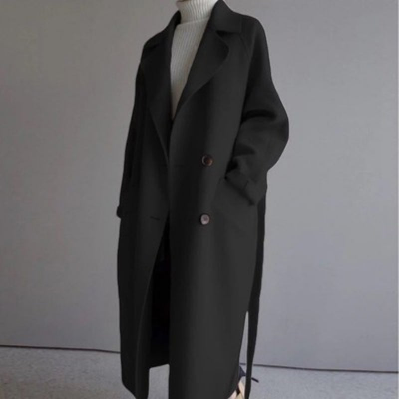 Casual Wool Ladies Jacket - Isabella-Beige-S-Nora Luxe