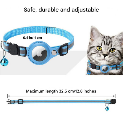 Cat Collar with Safety Closure - Milo-Black-Without GPS tracker-Nora Luxe