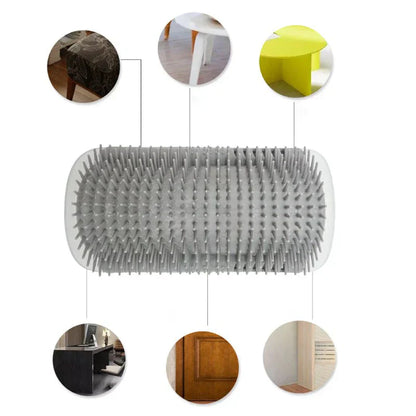 Cat Corner Brush for Self-Care - PurrGroom-Blue-3.54x5.12 inches-Nora Luxe