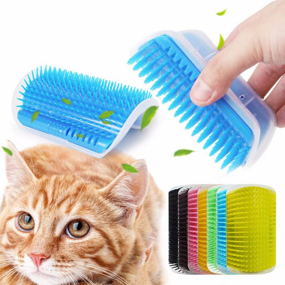 Cat Corner Brush for Self-Care - PurrGroom-Heavenly Blue-3.54x5.12 inches-Nora Luxe