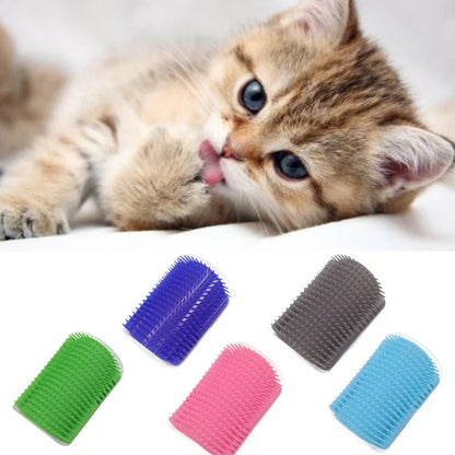 Cat Corner Brush for Self-Care - PurrGroom-Pink-3.54x5.12 inches-Nora Luxe
