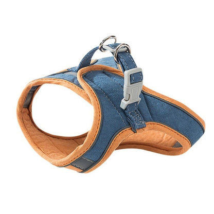Cat harness - Oscar-Blue | Orange-S-Nora Luxe