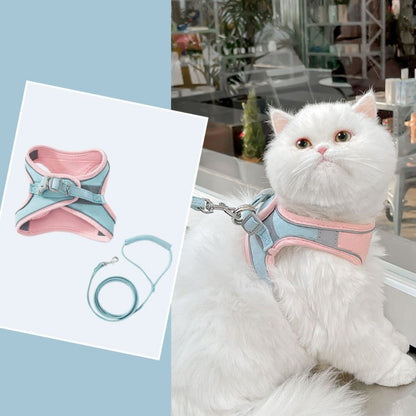 Cat harness - Oscar-Orange | Teal-S-Nora Luxe