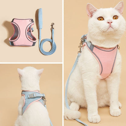 Cat harness - Oscar-Orange | Teal-S-Nora Luxe