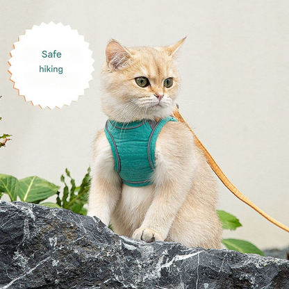 Cat harness - Oscar-Orange | Teal-S-Nora Luxe