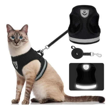 Cat harness with leash - AdventureKit-Black-S-Nora Luxe