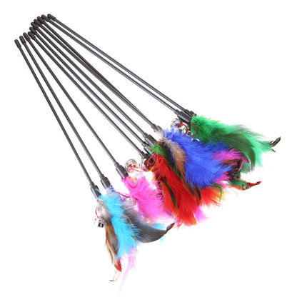 Cat Toys with Feathers (5 Pieces) - FeatherChase-Set type 1-Nora Luxe