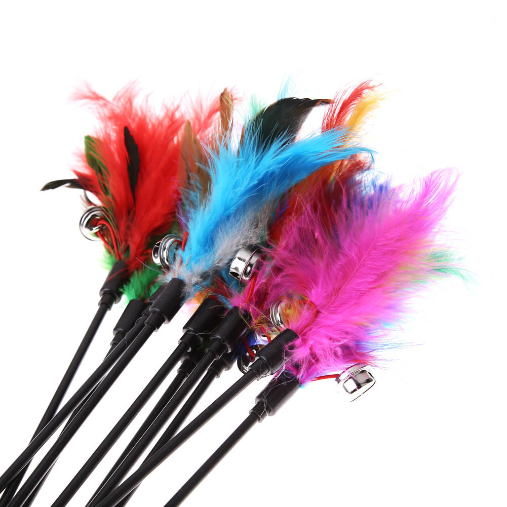 Cat Toys with Feathers (5 Pieces) - FeatherChase-Set type 1-Nora Luxe