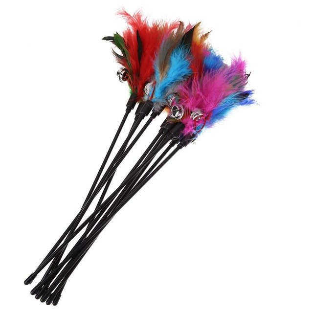 Cat Toys with Feathers (5 Pieces) - FeatherChase-Set type 1-Nora Luxe