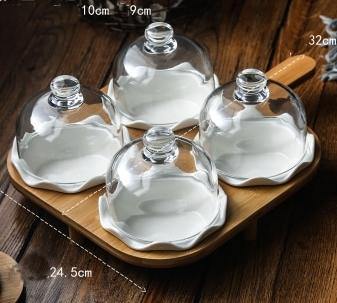 Clear Glass Top Serving Plate