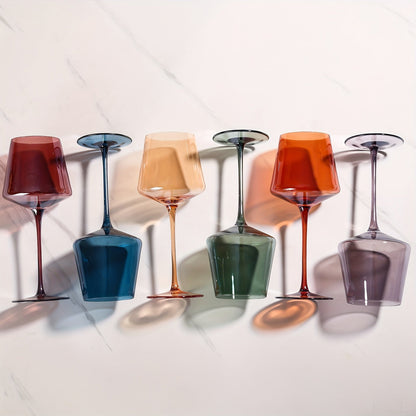 Colorful Crystal Wine Glass Set of 6