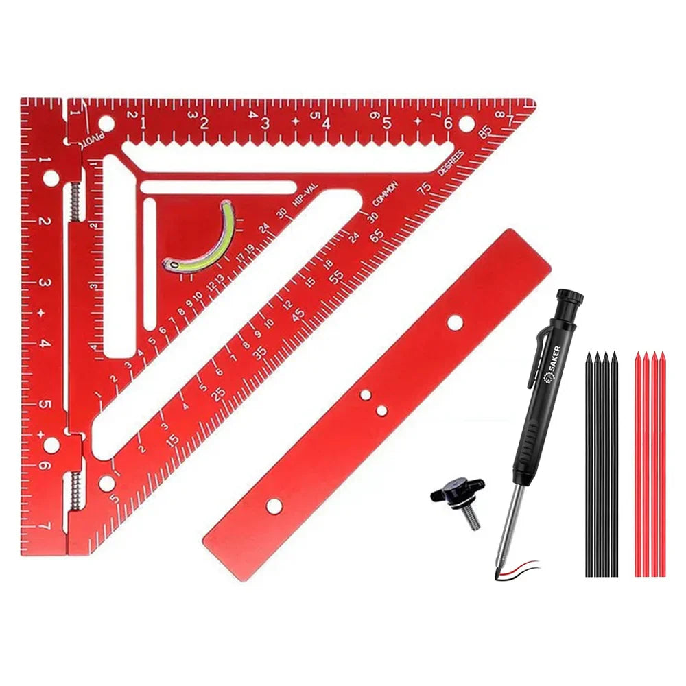 Accurate Rafter Square Tool with Level and Marking Guide