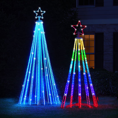 Colorful Outdoor Animated Christmas Tree Light Display