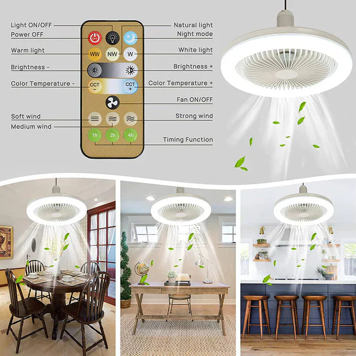 Ceiling Fan with Light - CoolLight-Nora Luxe