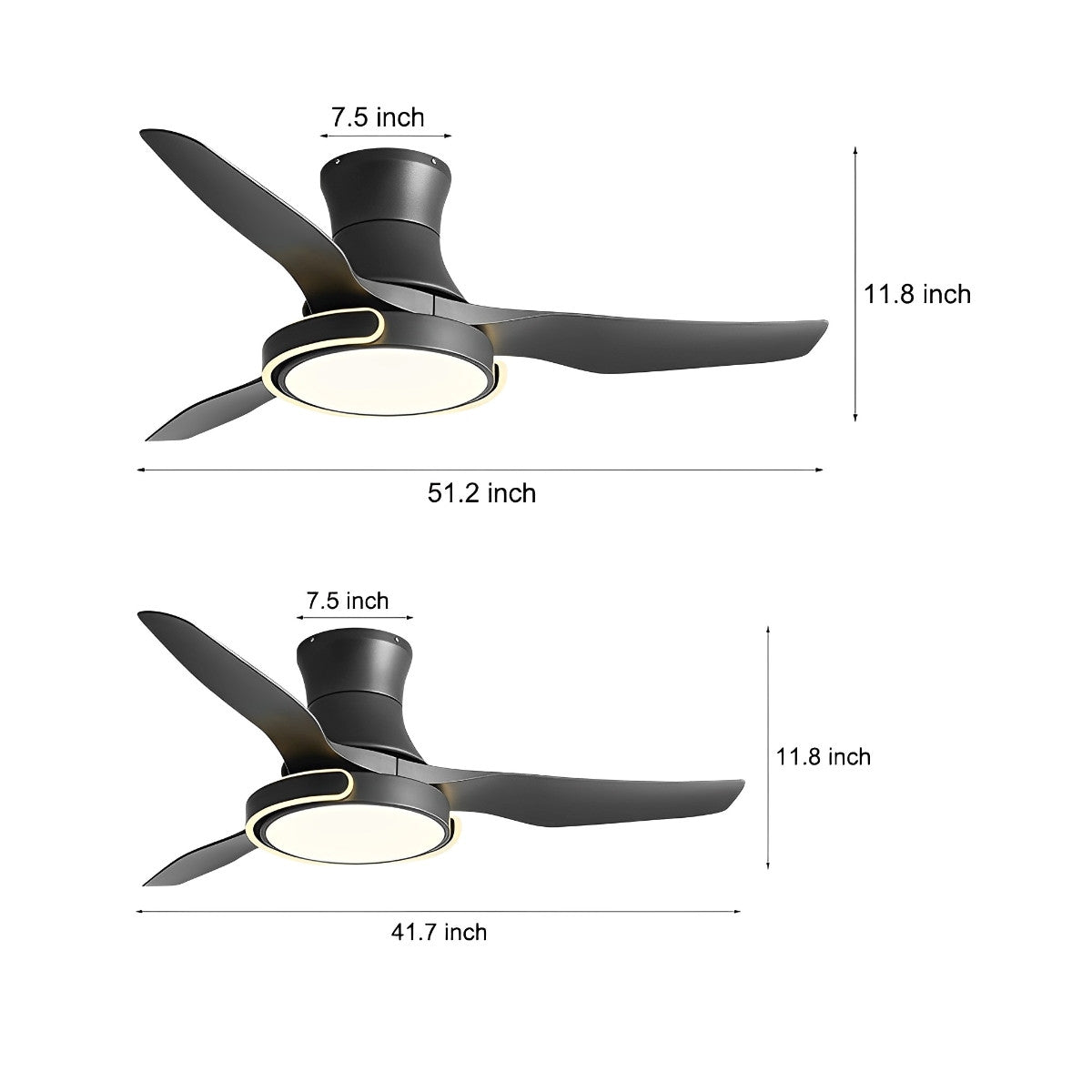 Stylish Remote Control Ceiling Fan with Light