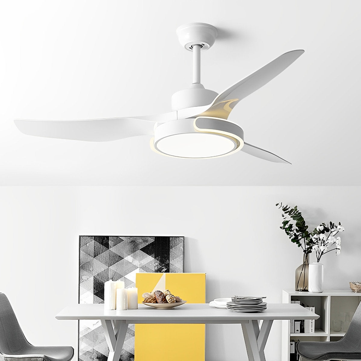 Stylish Remote Control Ceiling Fan with Light