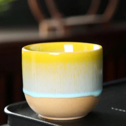 Ceramic Tea Cup - ColorSplash-Dark blue-Nora Luxe