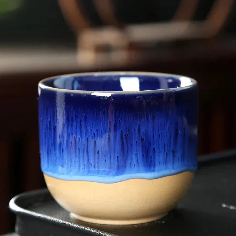 Ceramic Tea Cup - ColorSplash-Dark blue-Nora Luxe
