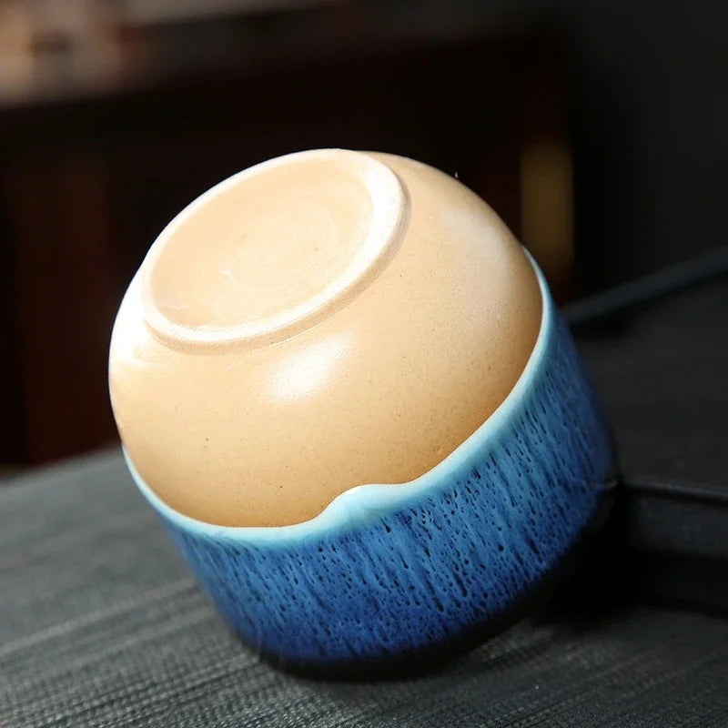 Ceramic Tea Cup - ColorSplash-Dark blue-Nora Luxe